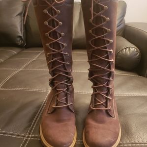Vintage knee high Timberland boots